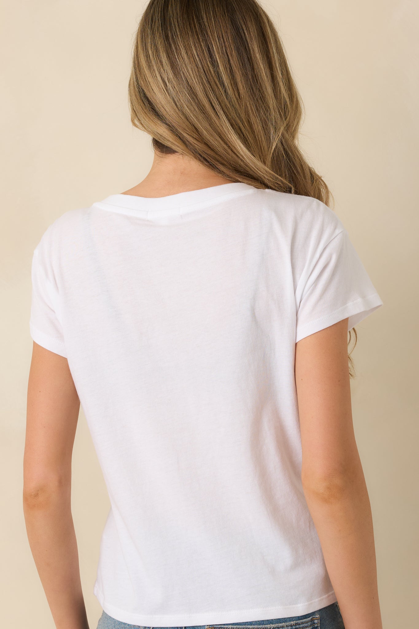 Z Supply Modern Tri Blend White V-Neck Tee