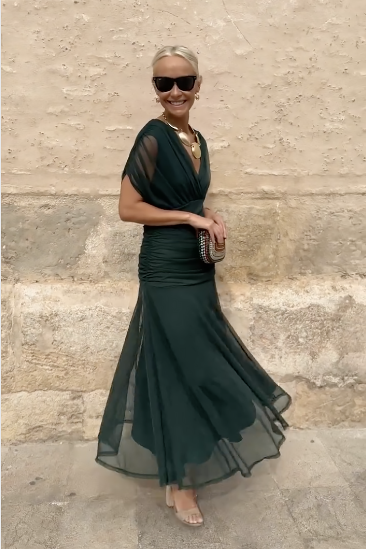 Louise | Elegant V-Neck Maxi Party Dress