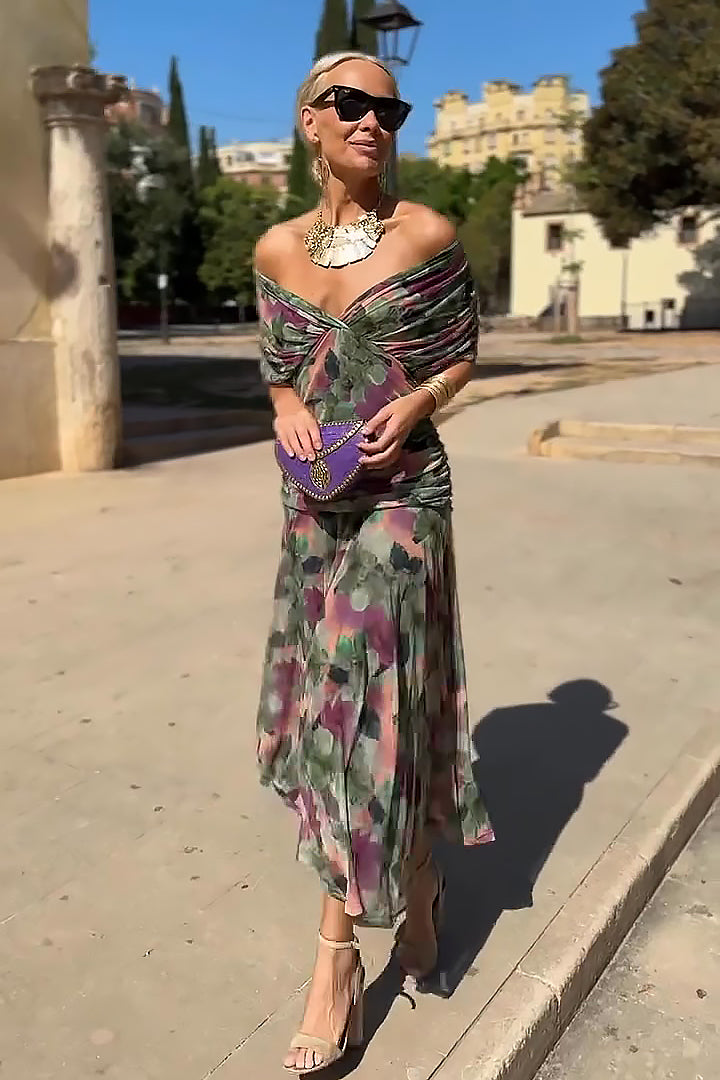 Louise | Elegant V-Neck Maxi Party Dress