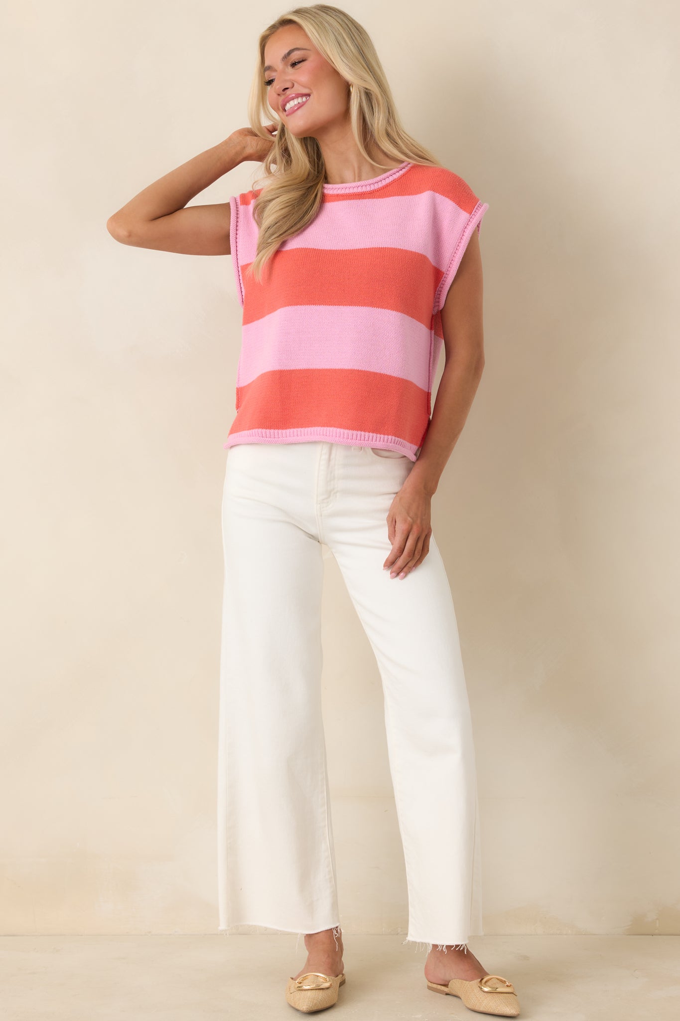 Lina | Striped Knit Top
