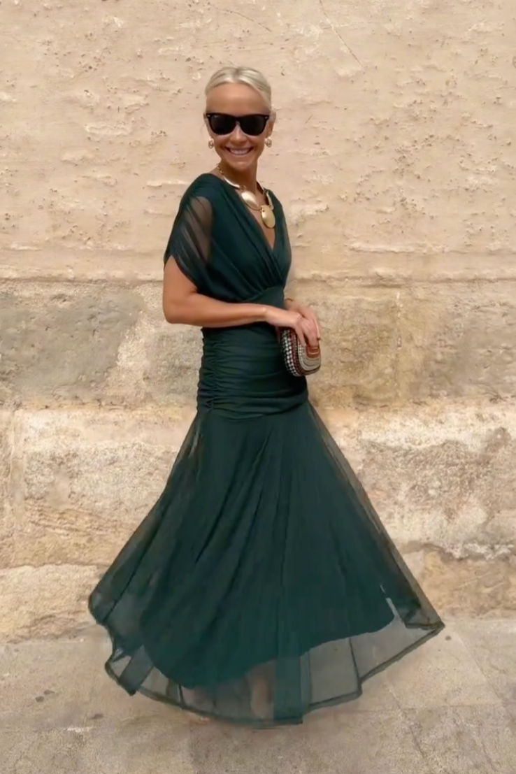 Louise | Elegant V-Neck Maxi Party Dress