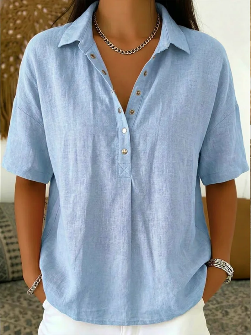 BECKY | Blouse with Collar and Button
