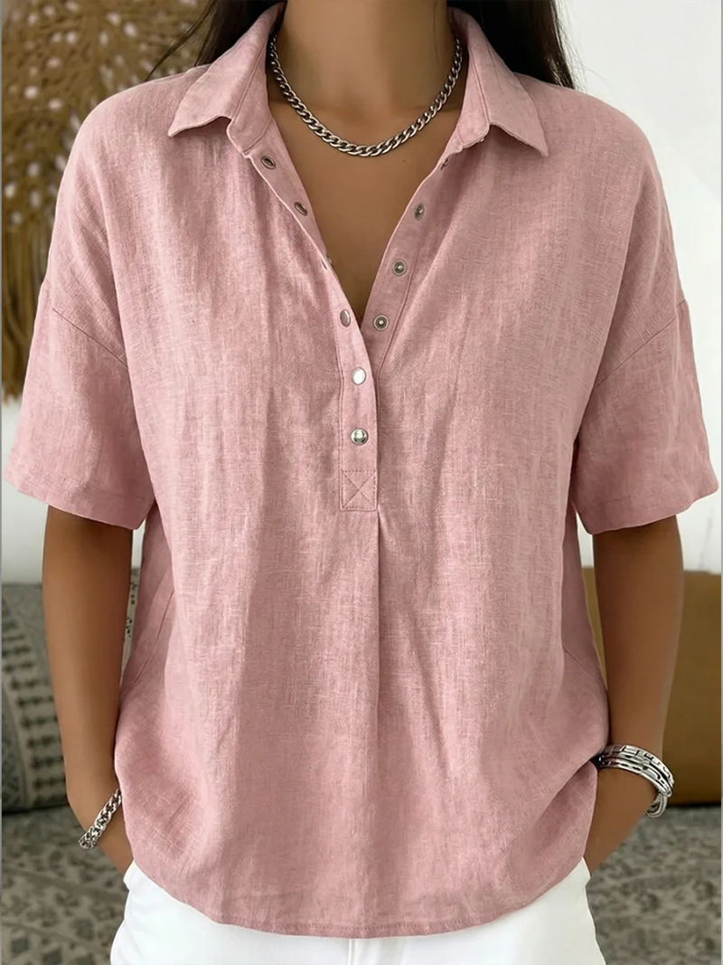 BECKY | Blouse with Collar and Button