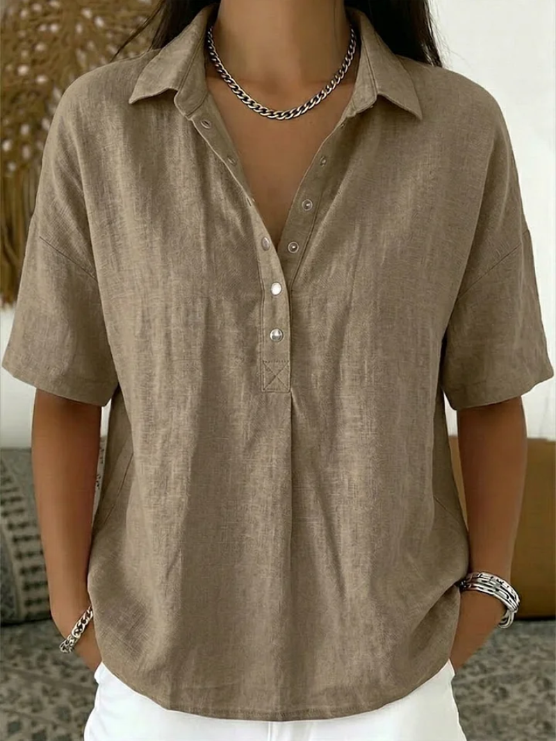 BECKY | Blouse with Collar and Button