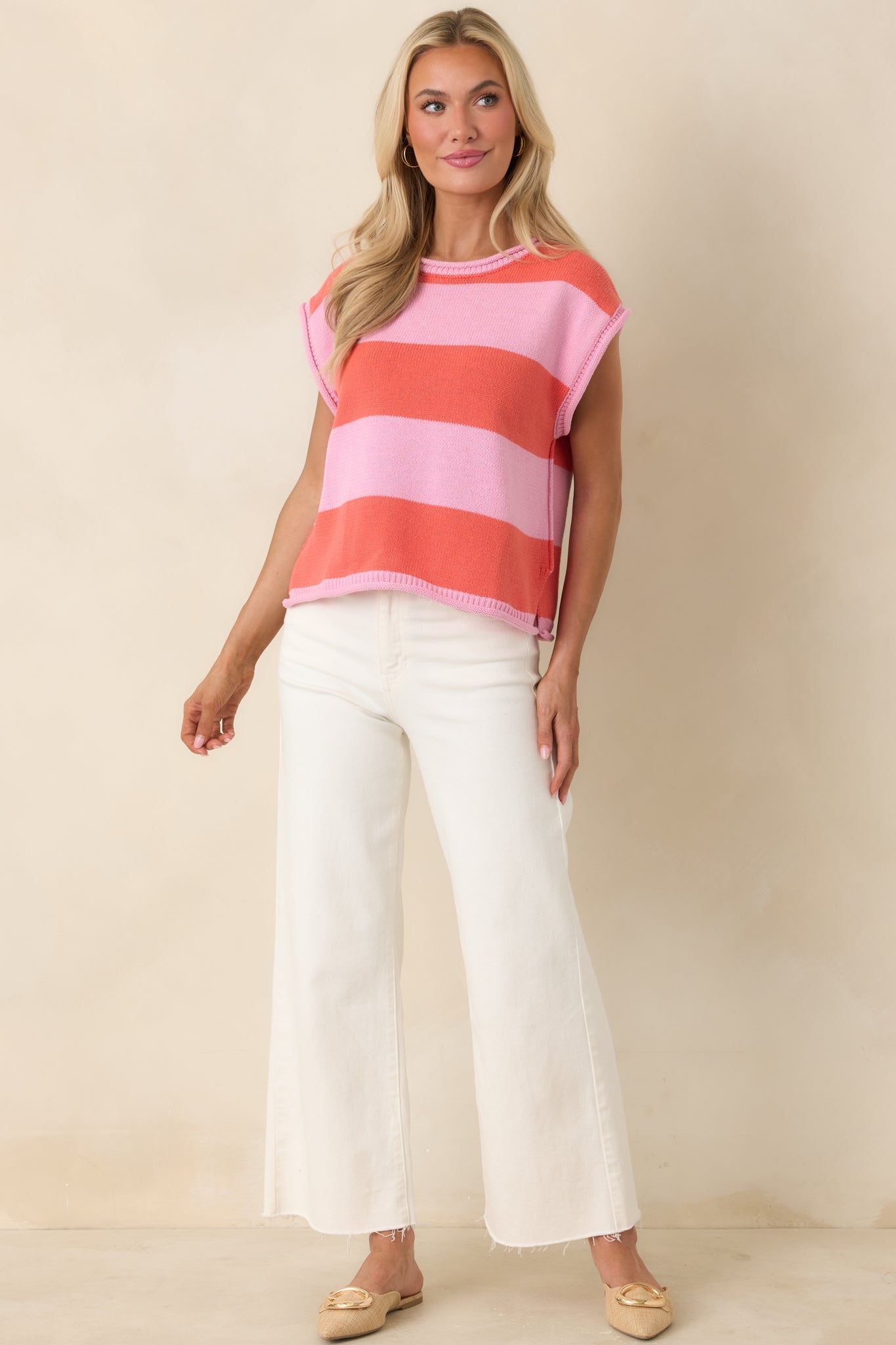 Lina | Striped Knit Top
