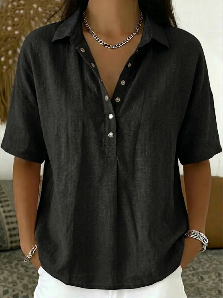 BECKY | Blouse with Collar and Button