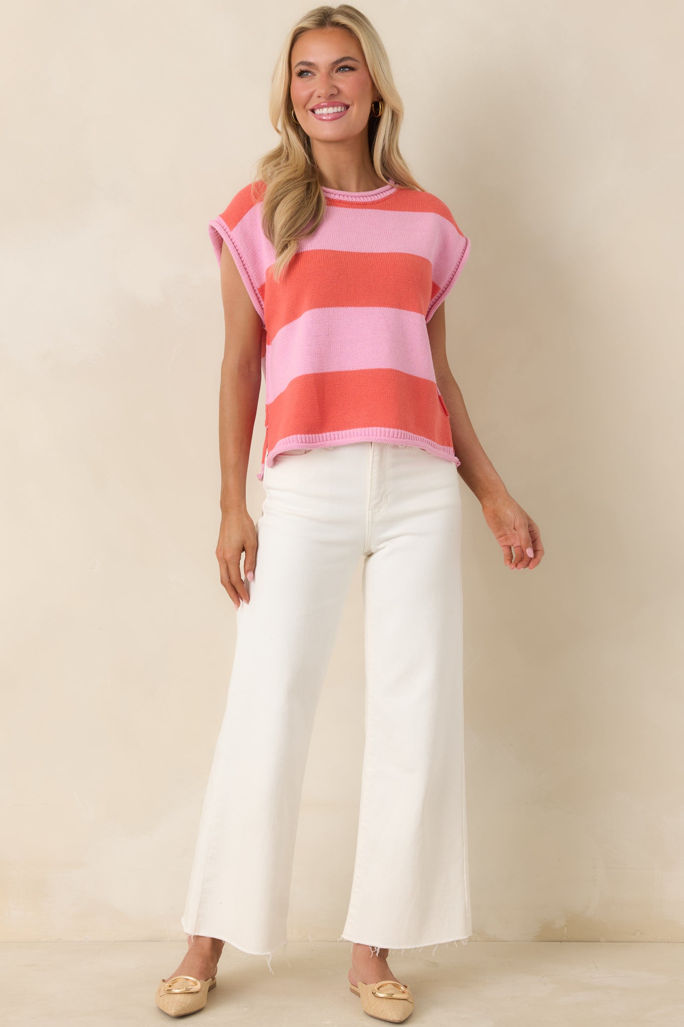 Lina | Striped Knit Top