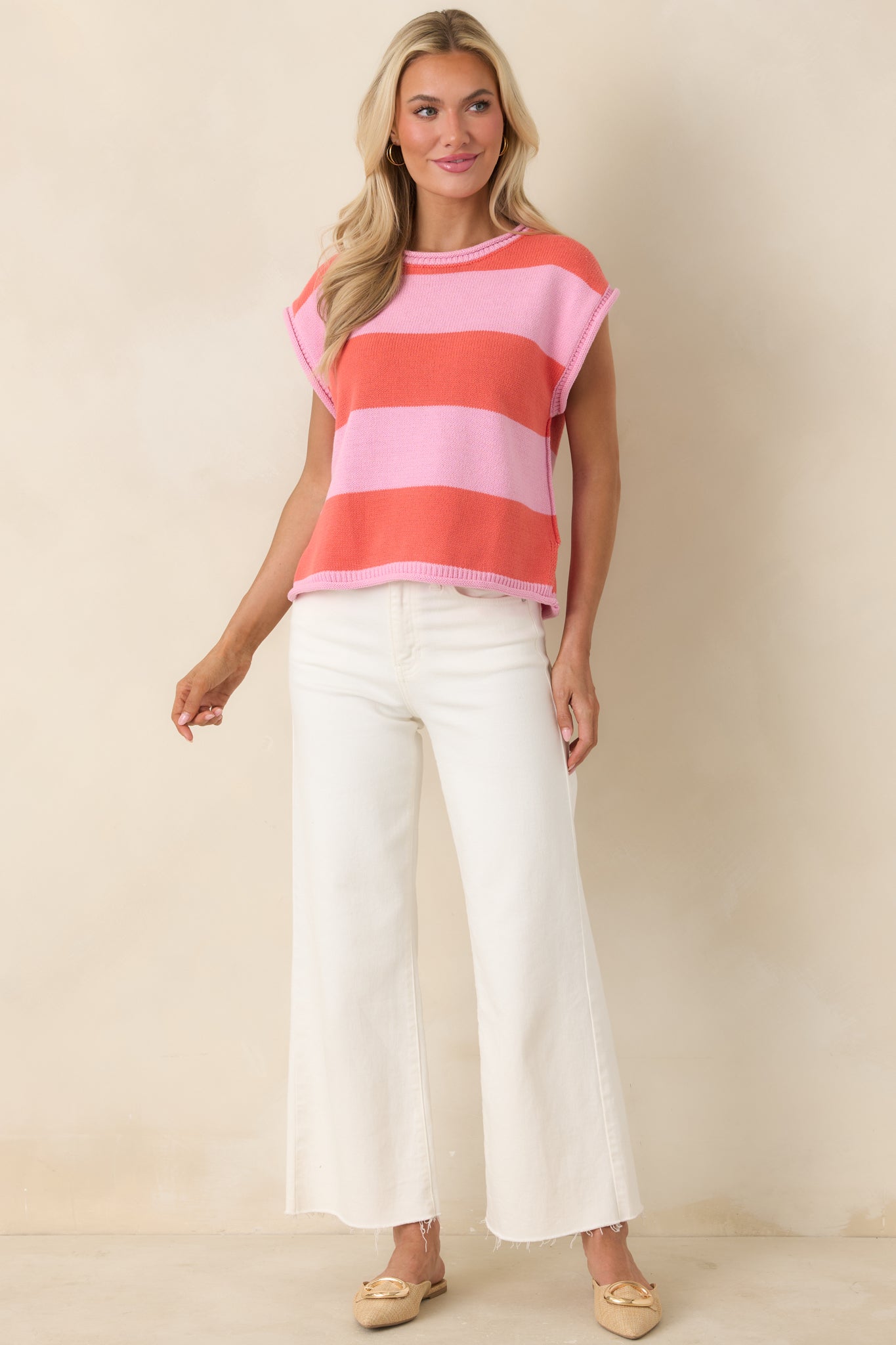 Lina | Striped Knit Top