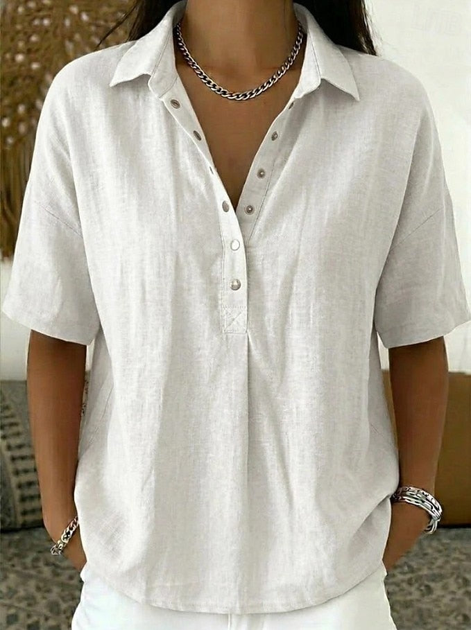 BECKY | Blouse with Collar and Button