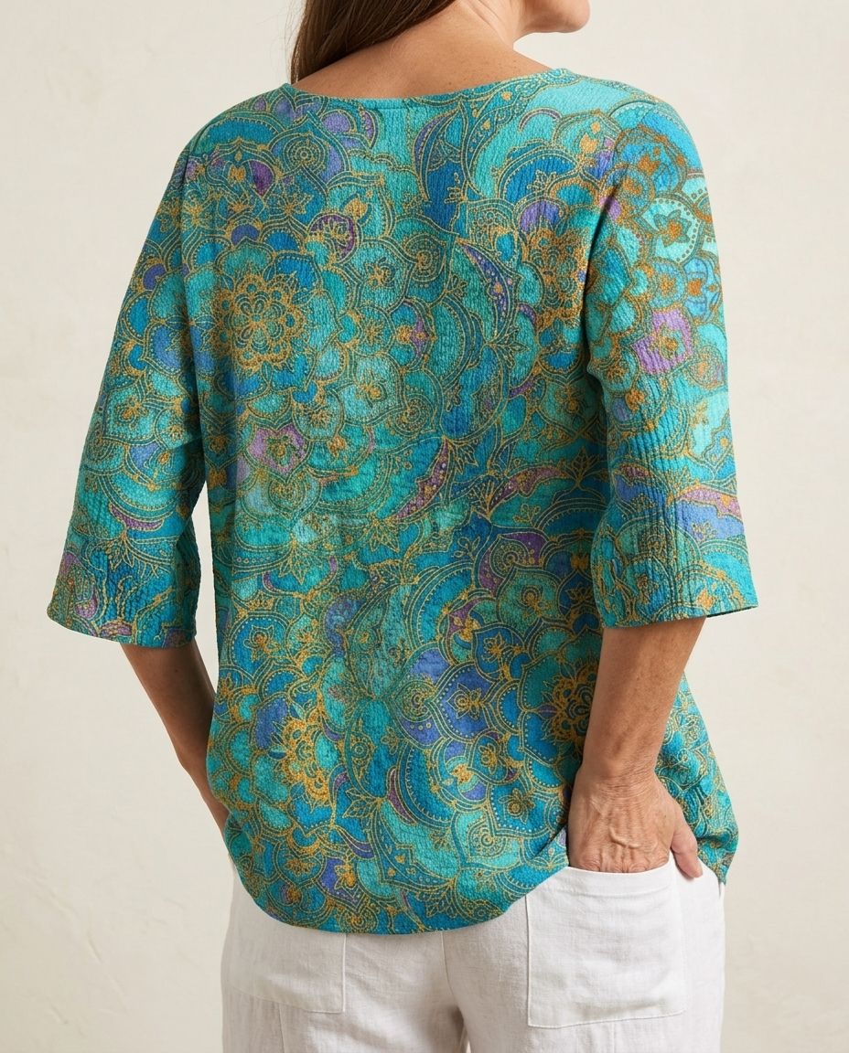Marlowe | Retro Art Knit Top